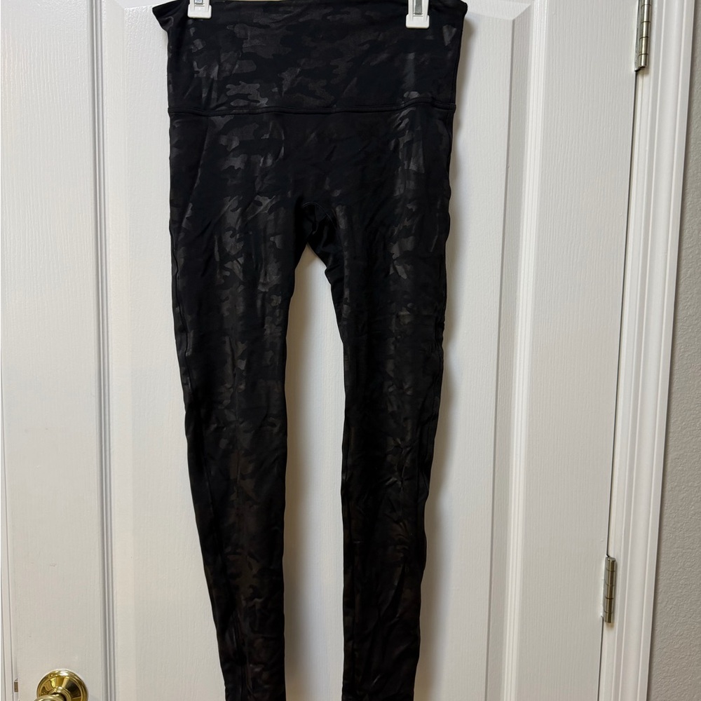 SPANX Black Camouflage Leggings